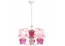 Lustra Pink Butterfly Multicolor 5XE14 40W